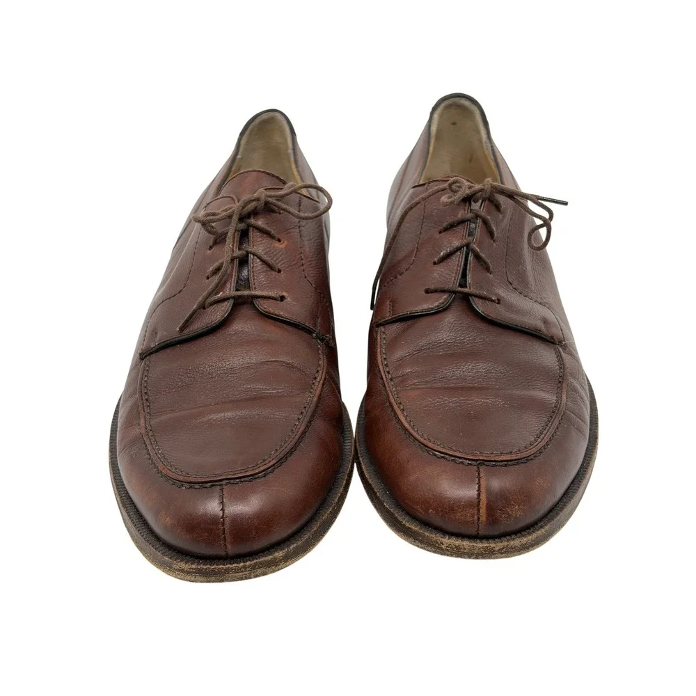Cole Haan Mens Brown Leather Split Toe Derby Lace Up Dress Shoes Size 10 B